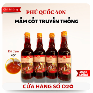 Nước Mắm Cốt Truyền Thống Phú Quốc 40N – Chai 520ml